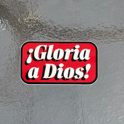 Gloria A Dios Vinyl Sticker